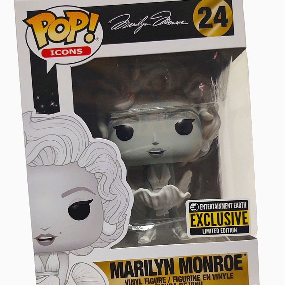 Funko Pop Marilyn Monroe #24 black and white collectible vinyl figure - Picture 3 of 4